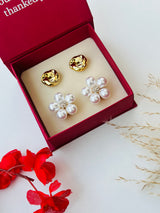 Custom Set of 4 (Rounded Signature Knot+Pearlstone)