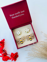 Custom Set of 4 (White Blossom+Queen Bee)