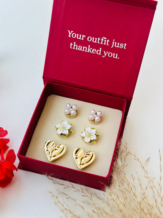Custom Set of 6 (Baby Pearl+White Blossom+Radiant Heart)