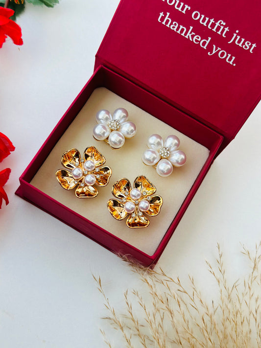 Custom Set of 4 (Pearlstone+Gilded Pearls)