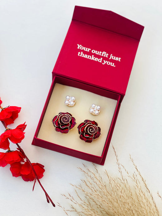 Custom Set of 4 (Baby Pearl+Ruby Rose)