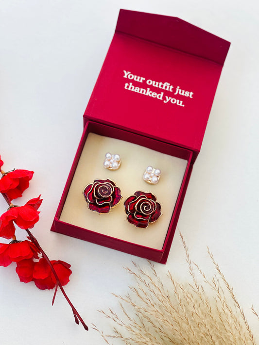 Custom Set of 4 (Baby Pearl+Ruby Rose)