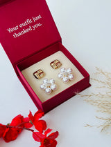 Custom Set of 2 (Squared Signature Knot+Pearlstone)