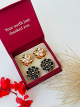 Custom Set of 4 (Gilded Pearls+Midnight Bloom)