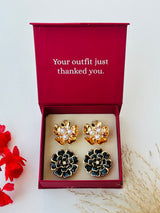 Custom Set of 4 (Gilded Pearls+Midnight Bloom)