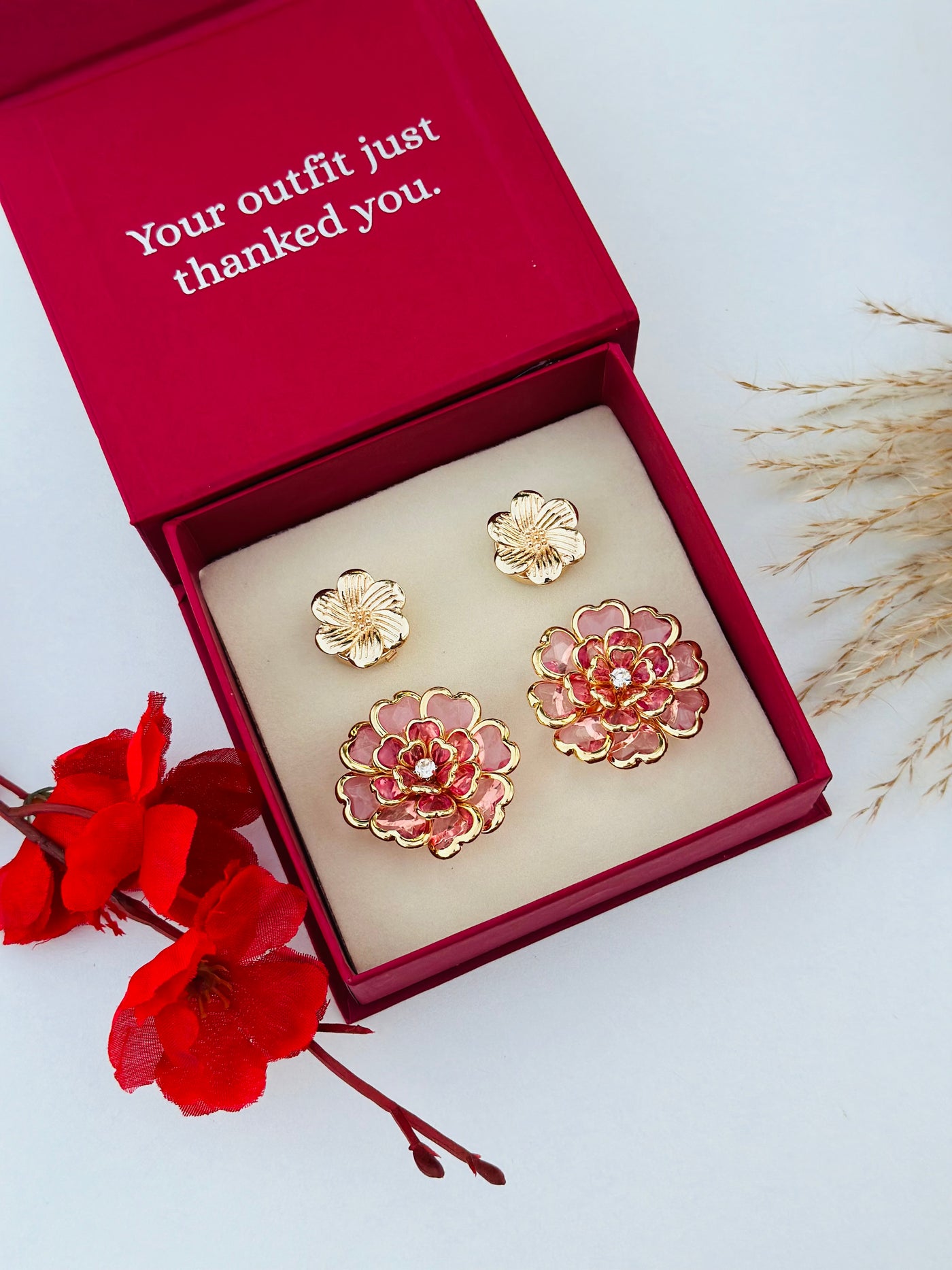 Custom Set of 4 (Blush Bloom+Sunpetal)