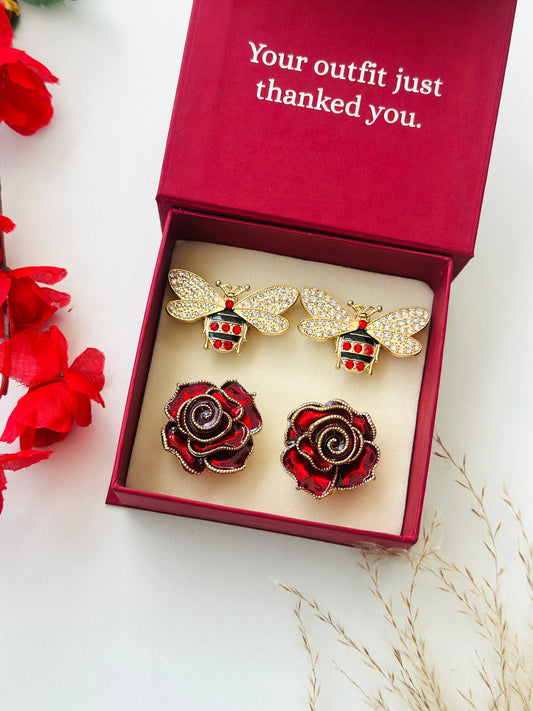 Custom Set of 4 (Honey Wings+Ruby Rose)