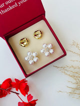 Custom Set of 4 (Rounded Signature Knot+Pearlstone)